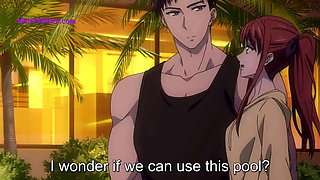After a Hot Grill Party with Friends, the Pool Became Our Playground of Desire (Hentai Sex)