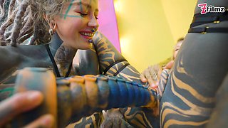 Heavy Tattooed Lesbians Riding Big Toys - Anal, ATM, Fatnasy Dildos - Alt-girls, Punk, Goth, Hippie and Split Tongue