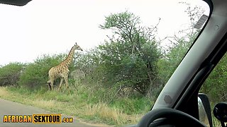 Safari with black African teenager with sex