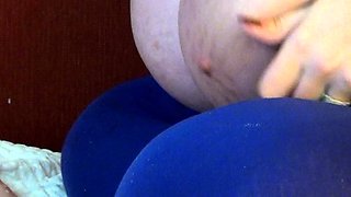 Busty brunette sucks and licks big cock in a close up