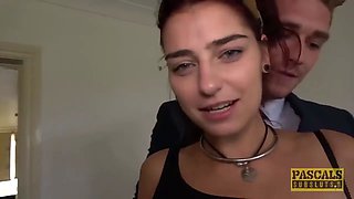 Pascalssubsluts - red haired subslut cat collar gets 3some humilation