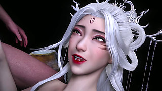 3D Big Boobs Cosplay Model Have Her First Gangbang Anal Sex