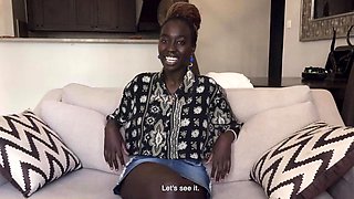 EBONY Slut started GAGGING On My Big Cock
