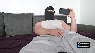 Bulge in Grey Sweatpants, Precum Spot Growing - My Voice Orders You to Watch