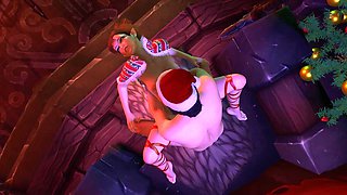 Sexy Christmas Elf Has Anal with Santa's Dick