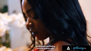 Girlsway - crazy milf Cory Chase has double sex toy tribbing after getting strap-on dp’d! rough ass fucking