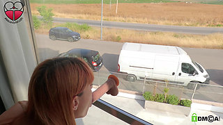 Risky Masturbation at the Window