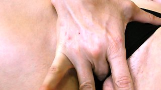 Sweet beauty masturbating on webcam close up