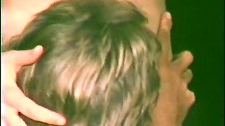 Skinny chick fucks hard with two oldscool guys