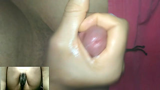 Wife Masturbates for Husband