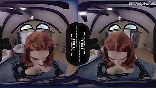 Scarlett Johannson Sucks your Cock and Rides you as Black Widow in VR