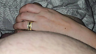 Step son after surgery get a handjob from step mom nice hand