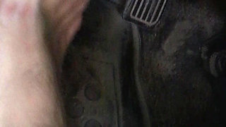 I Press the Gas and Brake Pedals in Car