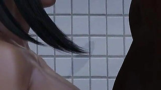 Tifa's Dark Haven: Asian Girl with Huge Tits Sucking BBC and Got Covered in Cum in the Toilet - Episode 22