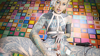 Solo Latex Harness Electro Play - BDSM Kink Session
