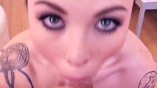 Petite redhead teen Chloe Carter POV blowjob deepthroat