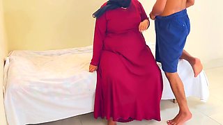 Fucking A Chubby Muslim Wearing A Red Burqa & Hijab (part-2)