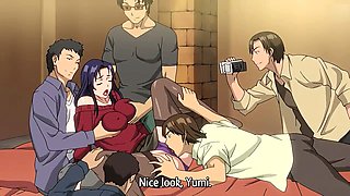 Cougar, group sex, hentai