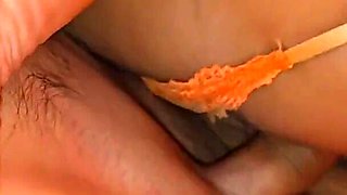 Orange Panties and Sexy Legs Seduced the Stepson