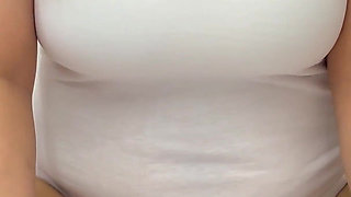 Cute MILF in Sports Bra and White Cotton Panties Seducing You