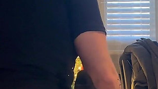 Striptease and Pantyhose Change. Hard Fucking in Ripped Dark Pantyhose