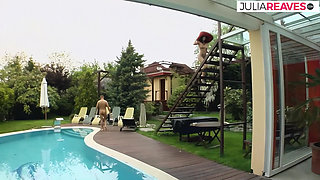 Bitch moans as she rides a monster cock after getting fingered