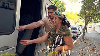 Fat Grandma Picked up for Rough Anal in My Driving Van
