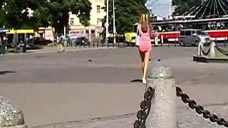 Mature upskirt amateur shows her pantys and asshole