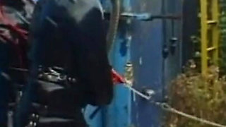 Pussy licking in gas mask humiliating