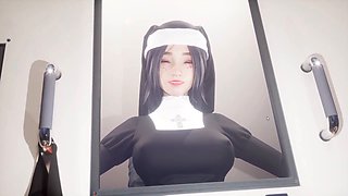 Church ladies getting down in this animated sex game playthrough