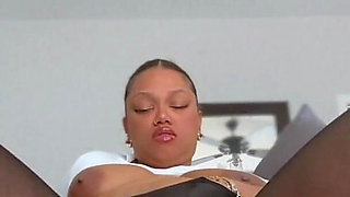 Stimulating My Clit with Vibrator Threw My Black Tights