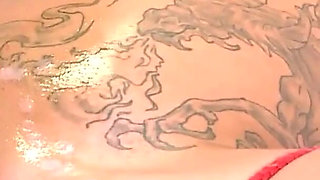 Mistress and 2 slaves: clips and candlewax into fisting