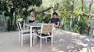 Eager Stepmother Gets Excited to Provoke the Virgin Guy on Vacation