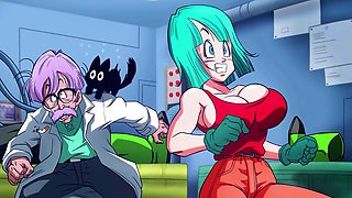 Dragon Ball Z hentai adventure with Bulma in animated porn game