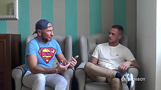 Leo Grin fucked bareback by Apolo Adrii in Madrid