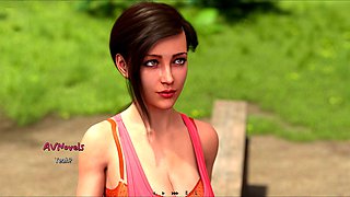 Summer fever with a hot brunette and a big butt in an erotic visual adventure