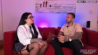 Brian Evansx Interviews Melthoney Before She Devours His Feet, Sucks His Cock, and Busts Her Big Ass