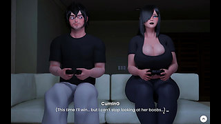 Mansion Days TABOO Hentai Game Ep.11 GAMER GIRL suck my GIANT COCK while training for STREAMING !