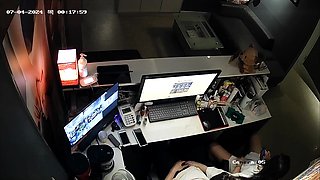 Naughty amateur Korean babe sucking cock on hidden cam