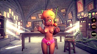 Wild student Abby gets smashed on the desk