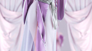 [mmd] Weak Sound Sent Bright Moon Purple Ancient Style Hanfu Big Tits Exposed Small Pussy White Tiger