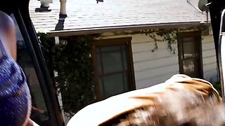 Three BFFs Bully His Cock in the Limo for a Foursome
