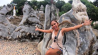 Crocodiles feeding and amateur Thai girlfriend ass spanking