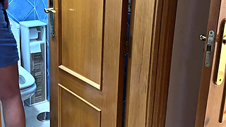 Door Left Open - Stepmom Pee Collection for Her Stepson