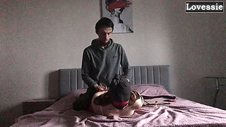 A long-haired milf in a short red dress behaved badly and deserved THIS - Lovessie