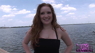 Kelsey Flashes Her Big Natural Tits and Hot Pussy in Tampa