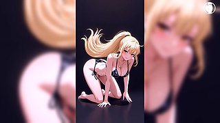 Naughty Blonde Shaking Her Horny Ass in Her Pussy