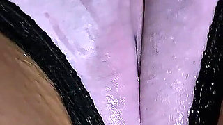 Almost Caught While Stranger Cums Inside Wife's Panties in Mall Toilet