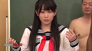 Yui Kasugano's Naughty School Adventures: Skinny Teen Gets Double Trouble in Classroom