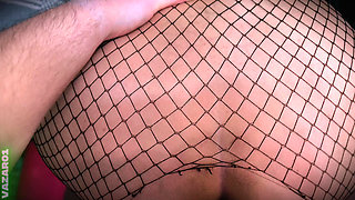 Natural Big Ass, Tights, and a Huge Cock in the Vagina Until the Cum